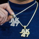GL “AK47gun” Letter VVS Diamond  Pendant